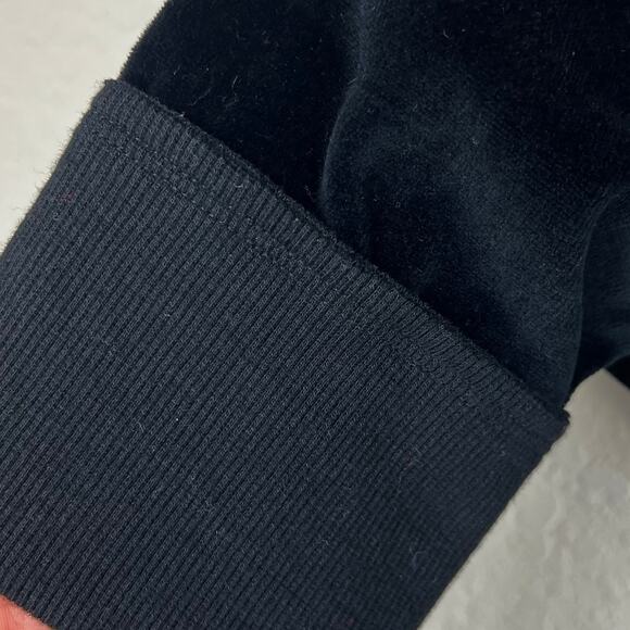 NWT JoyLab Black Velvet Velour Slouchy Pullover Sweatshirt Size Medium Lounge - Picture 5 of 7
